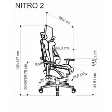 Datorkrēsls NITRO 2, pelēks